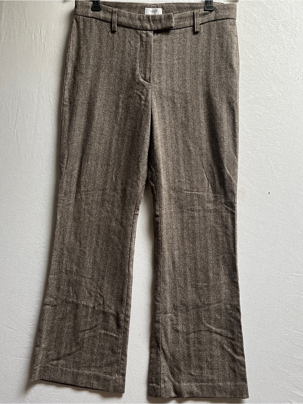Gunex Wool Tweed Straight Leg Trousers Size 8